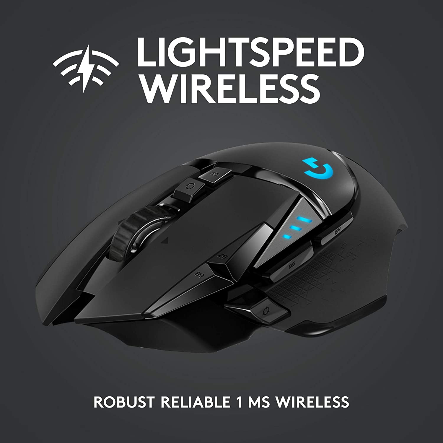 Logitech G502 Lightspeed Wireless Gaming Mouse with Hero 25K Sensor - Black