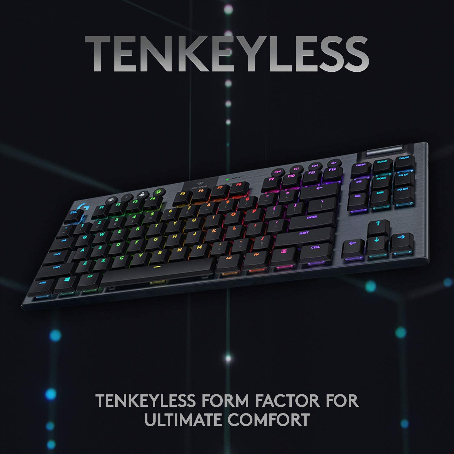 Logitech G915 TKL Tenkeyless LIGHTSPEED Wireless RGB Mechanical Gaming Keyboard - Black