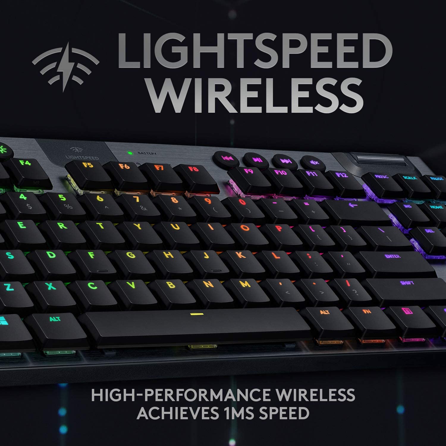 Logitech G915 TKL Tenkeyless LIGHTSPEED Wireless RGB Mechanical Gaming Keyboard - Black