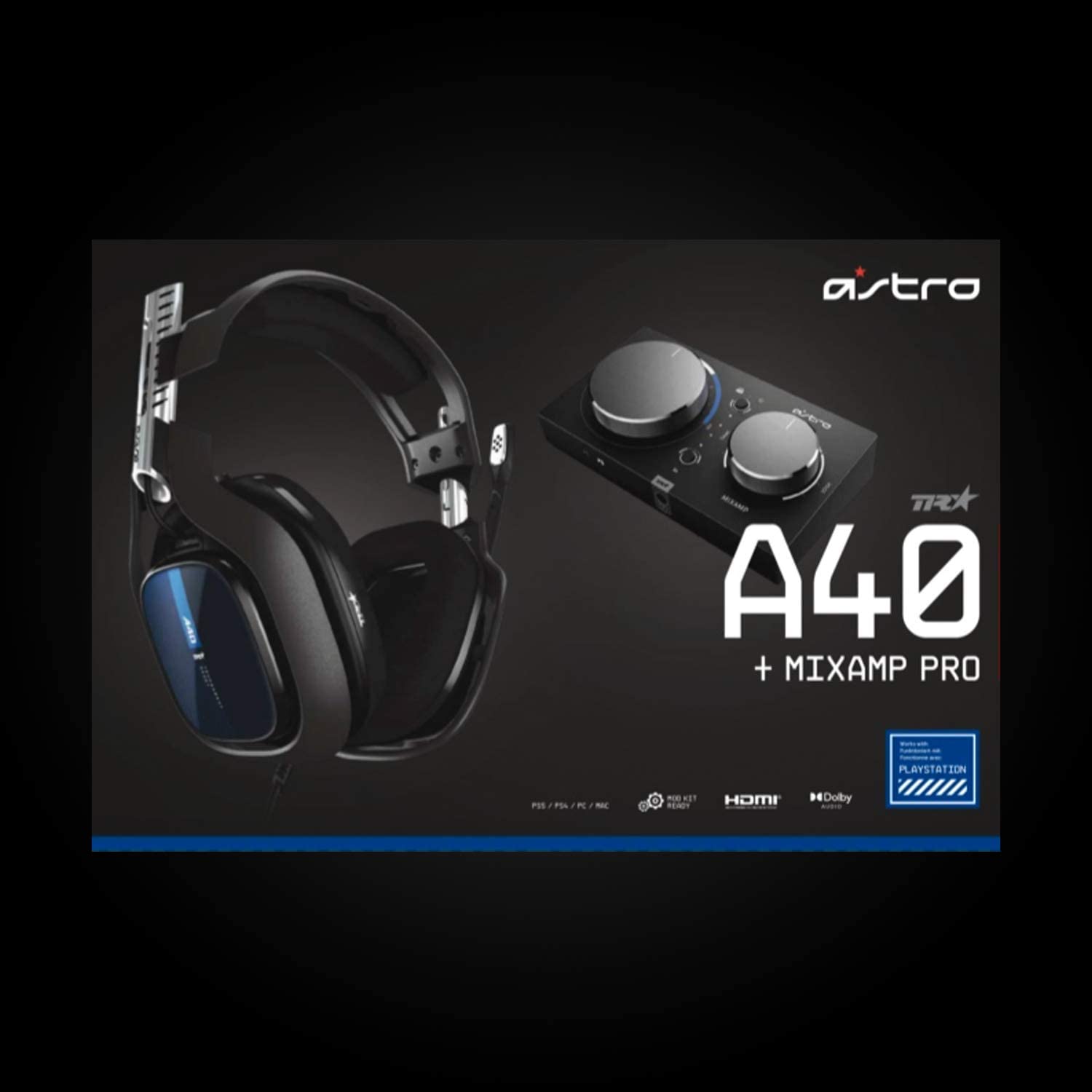 A40 TR Headset (Wired) + Mix Amp Pro TR for PS4, Switch, Mac & Windows