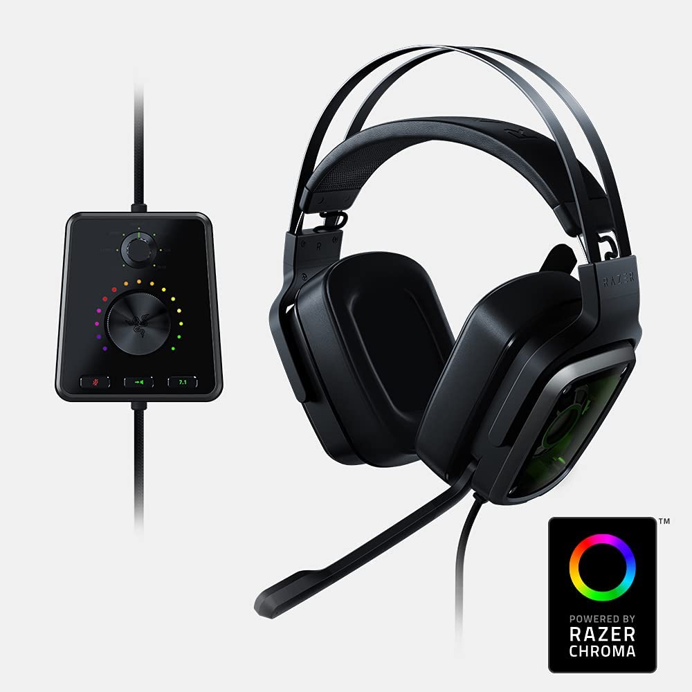 Razer Tiamat 7.1 V2: True 7.1 Surround Sound - Audio Control Unit - Unidirectional Mic - Gaming Headset For Pc,Black, Rz04-02070100-R3M1