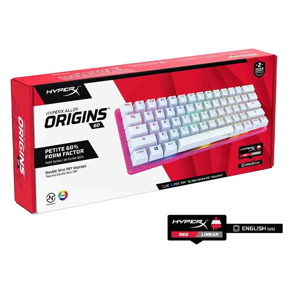 HyperX Alloy Origins 60 - Mechanical Gaming Keyboard Pink