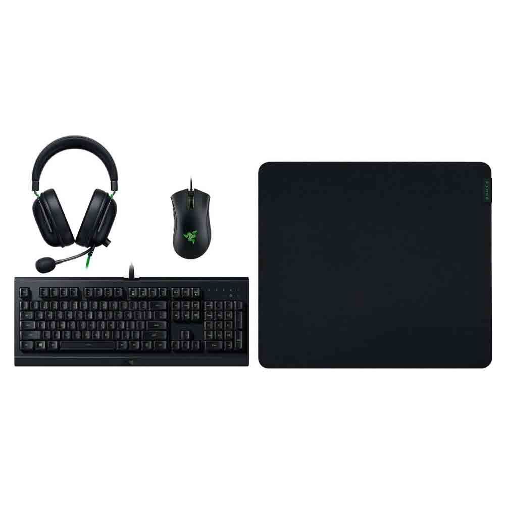 Razer Power Up Bundle V2 US Layout Cynosa Lite, Gigantus V2 Large, DeathAdder Essential, BlackShark V2 X