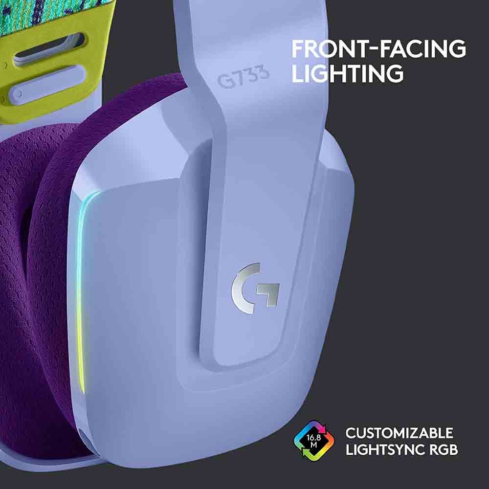 Logitech G733 Lightspeed Wireless Gaming Headset Lilac