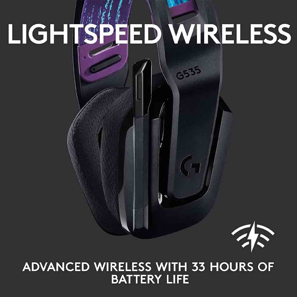 Logitech G535 LIGHTSPEED Wireless Gaming Headset Black