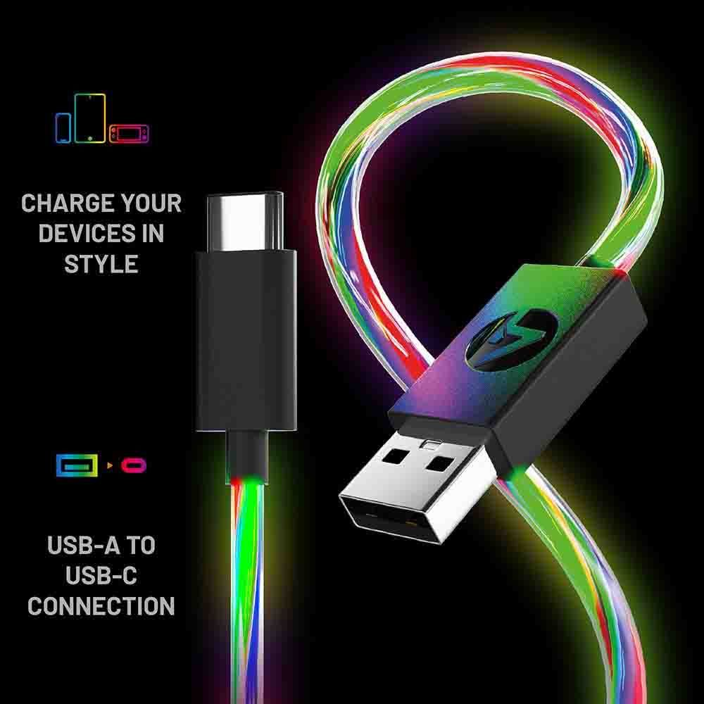 4Gamers PS5 Light Up Superfast 3m Play & Charge Cable (UBC-C)