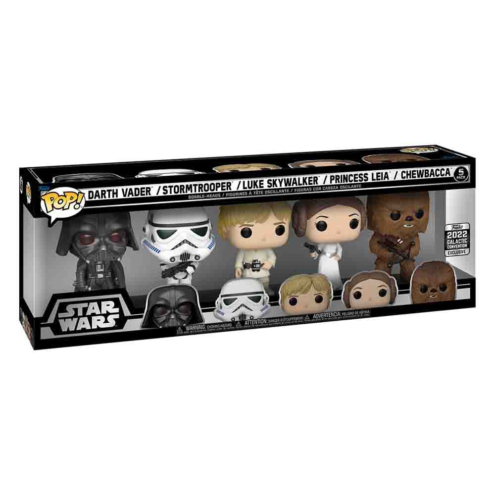 Funko Pop! Vinyl: Star Wars - Darth Vader, Stormtrooper, Luke Skywalker, Princess Leia and Chewbacca - 5 Pack