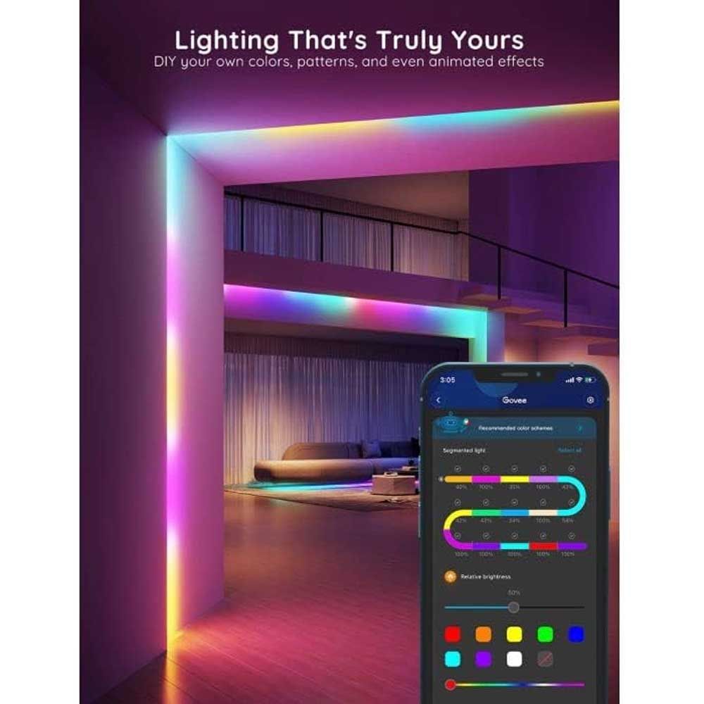 Govee RGBIC Basic Wi-Fi + Bluetooth LED Strip Lights 5M