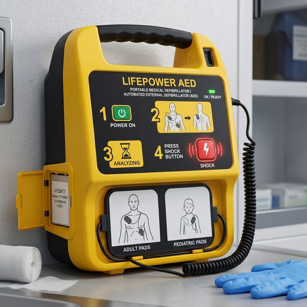 battery for portable medical defibrillator