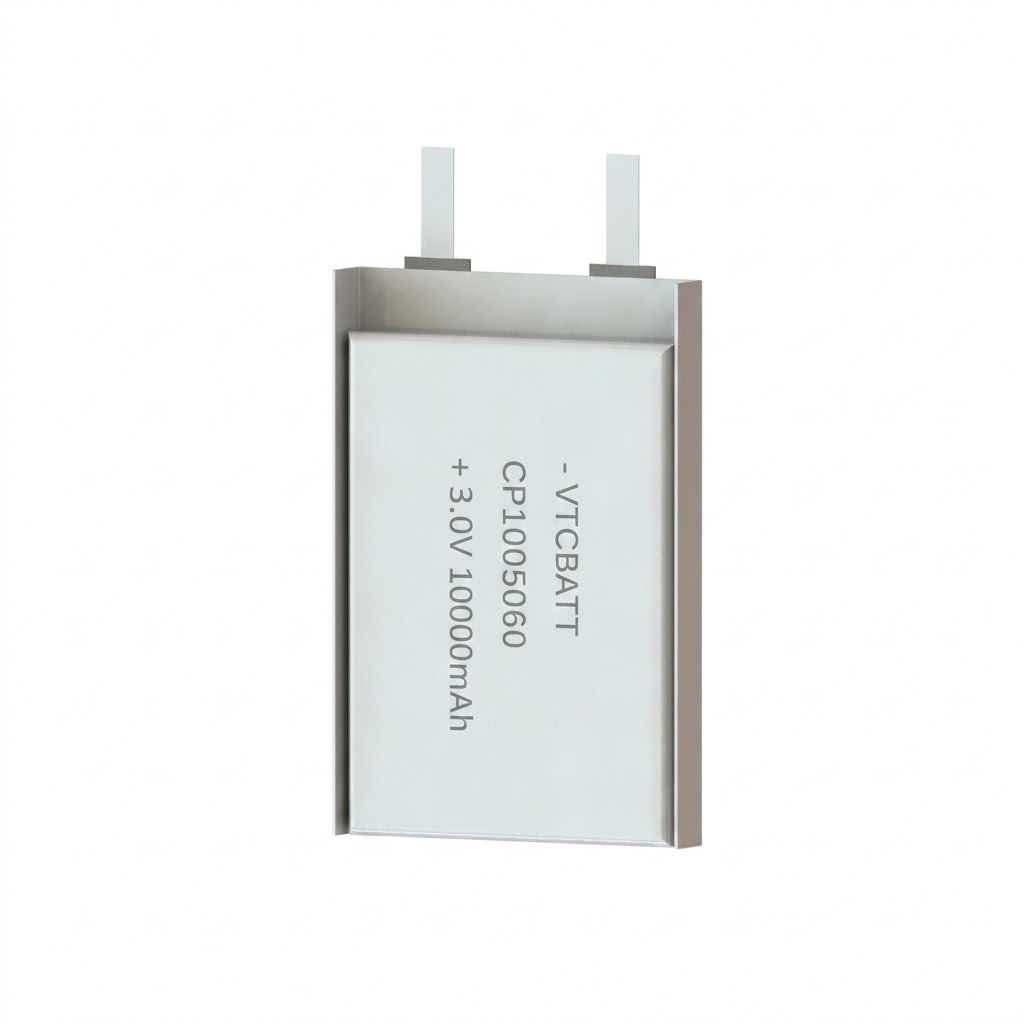 CP1005060 3.0V 10000mAh Li-MnO2 Thin Cell Battery for GPS tracking devices, industrial handheld terminals, smart utility meters