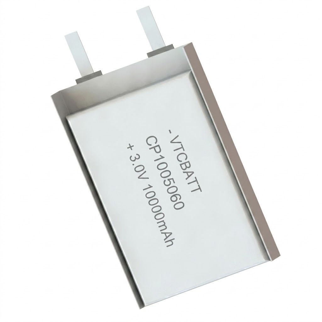 CP1005060 3.0V 10000mAh Li-MnO2 Thin Cell Battery for GPS tracking devices, industrial handheld terminals, smart utility meters product view