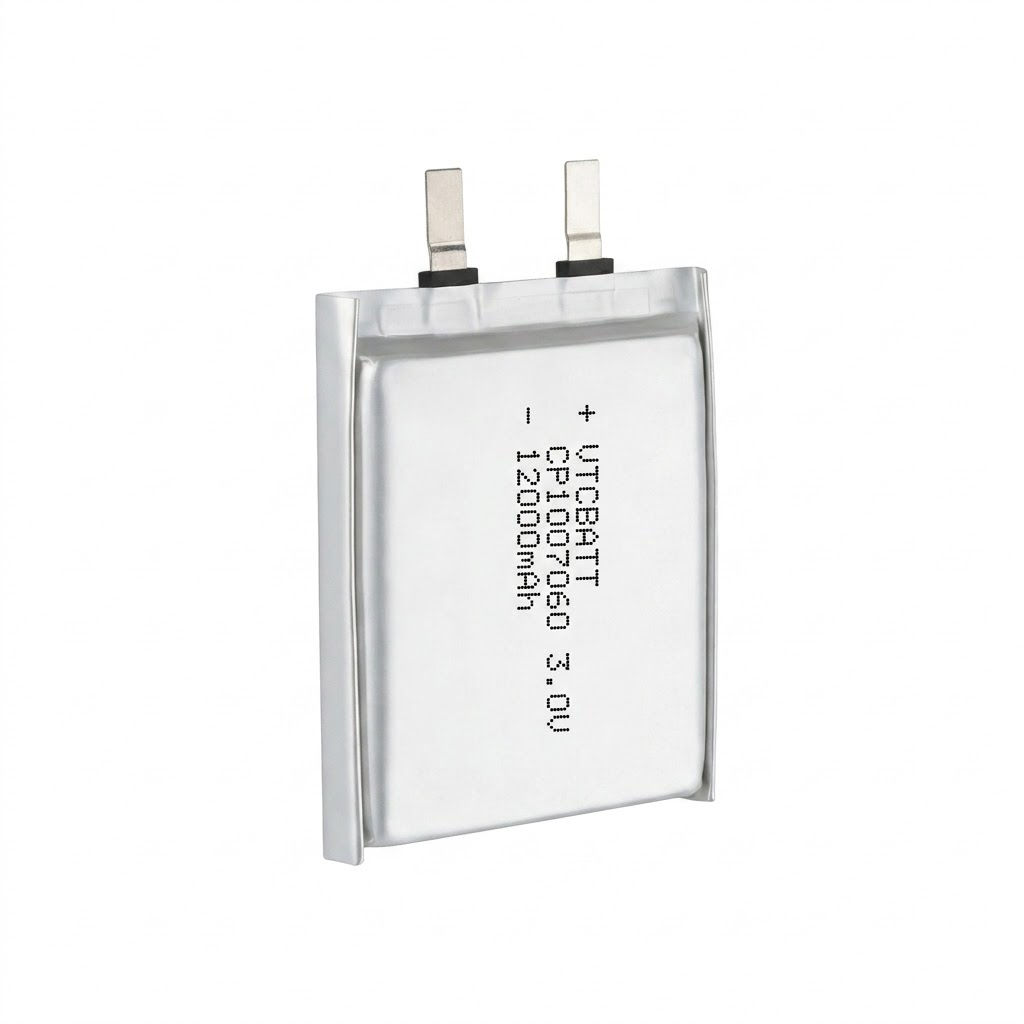 CP1007060-12000mAh 3.0V 12000mAh Li-MnO2 Thin Cell Battery for remote monitoring stations, industrial sensor nodes, medical patient monitors product view