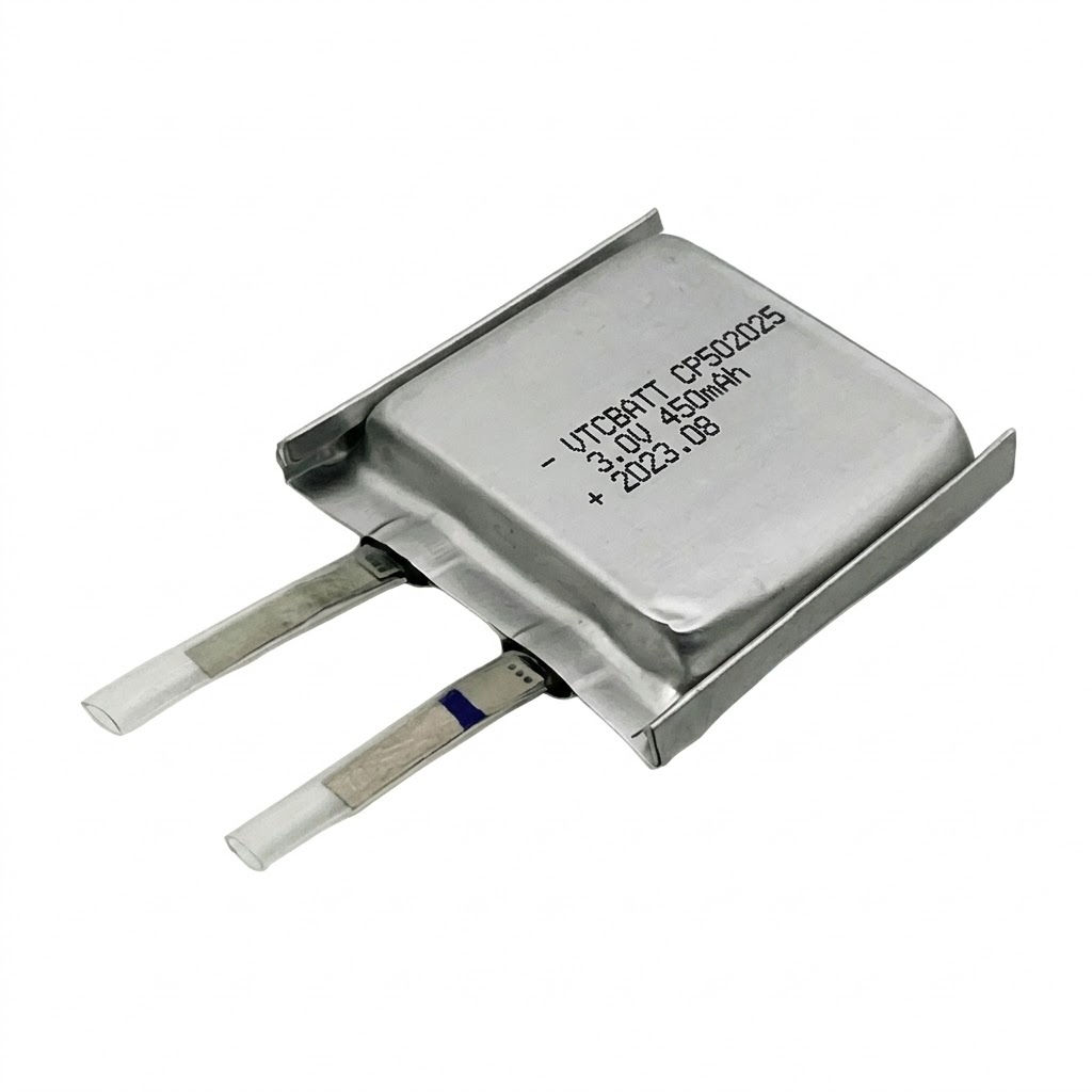 CP502025 3.0V 450mAh Li-MnO2 Pouch Battery for RFID tags, ESL, IoT devices product view