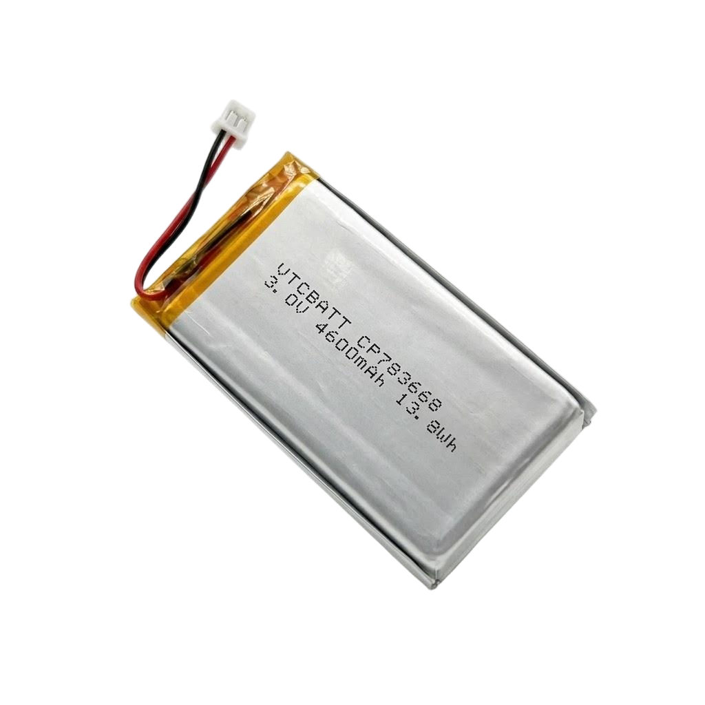 CP783668 4600mAh 3.0V Li-MnO2 Pouch Battery for medical device backup, GPS tracker, smart meter, alarm system, product view