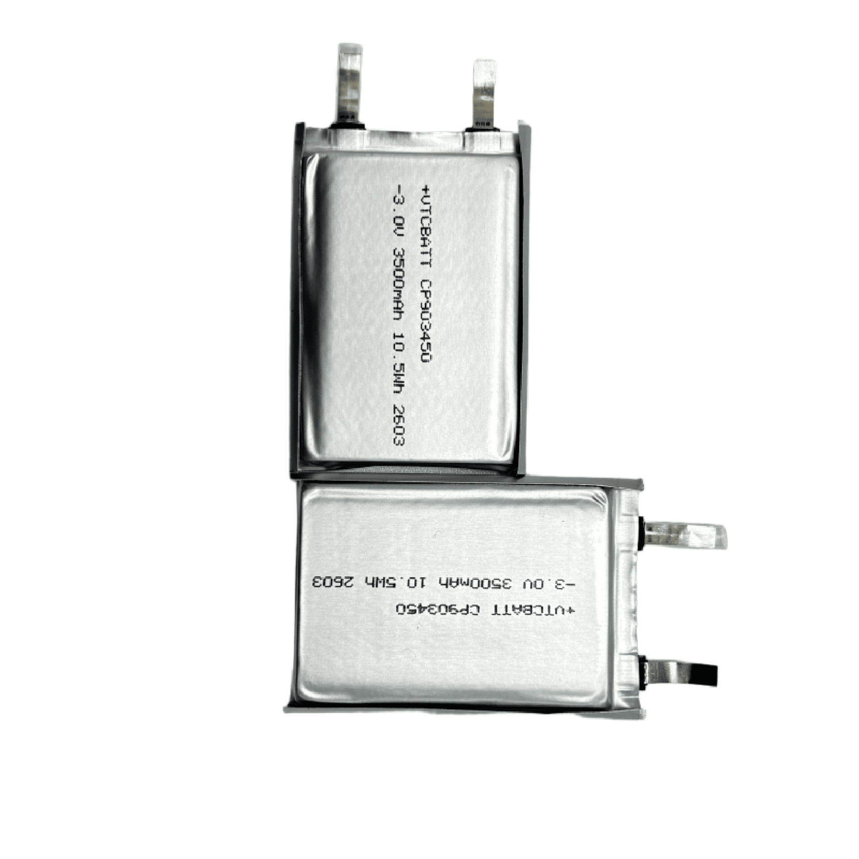 CP903450 3500mAh 3.0V Li-MnO2 Pouch Battery for medical device backup, smart meter, GPS tracker product view