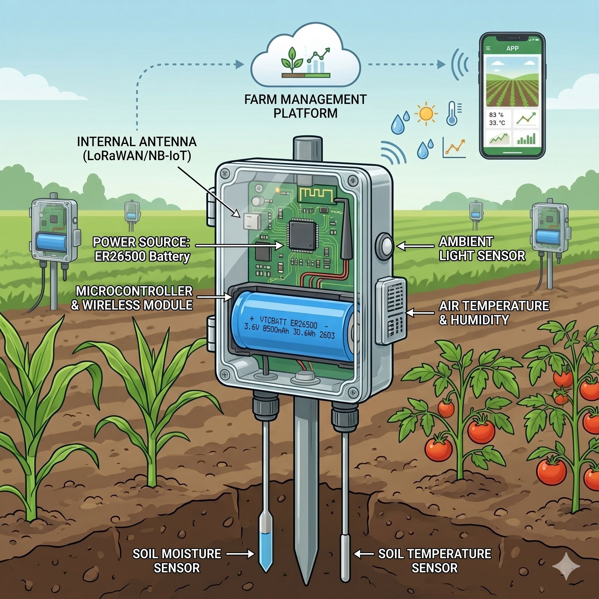 Smart agriculture sensor nodes