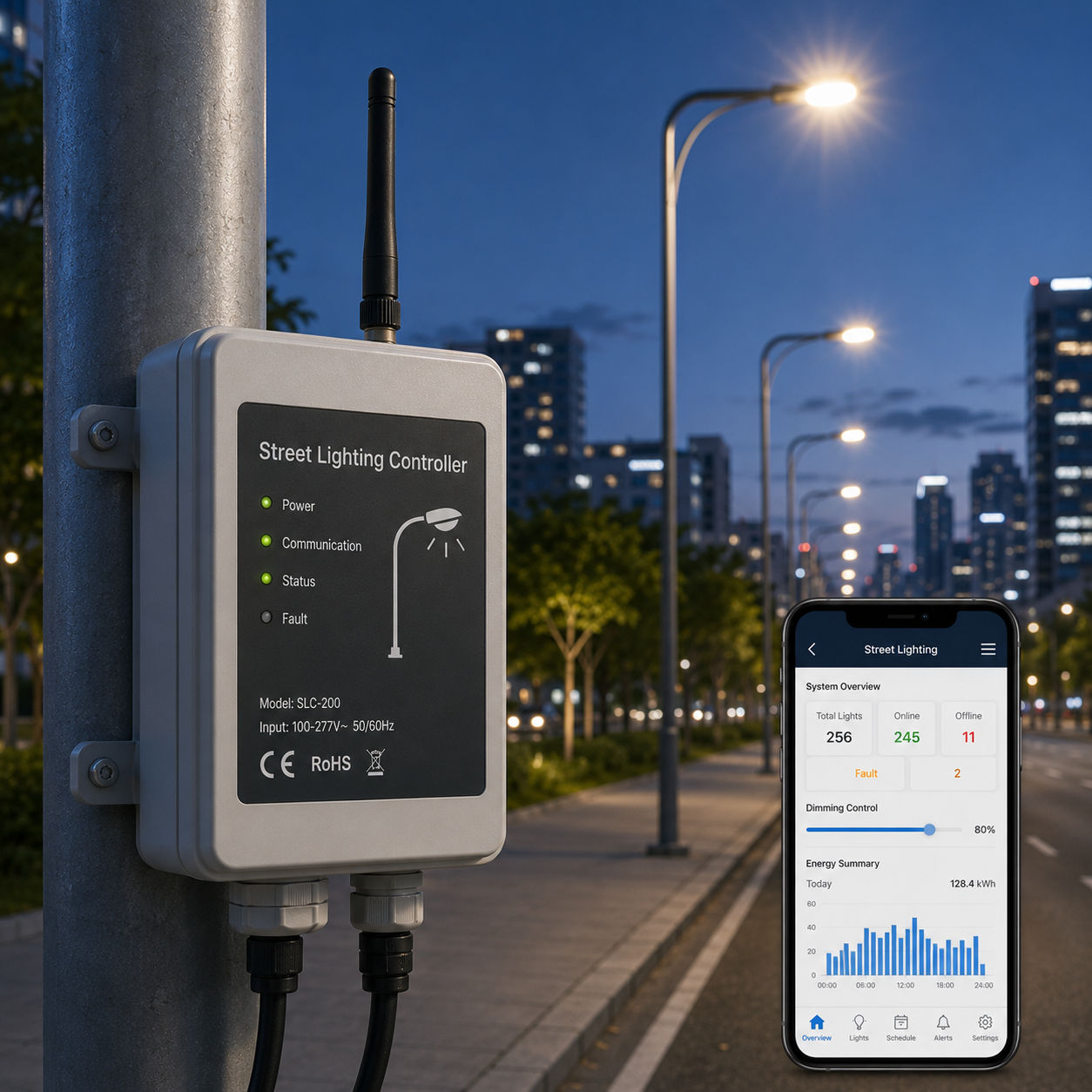 Street lighting controllers