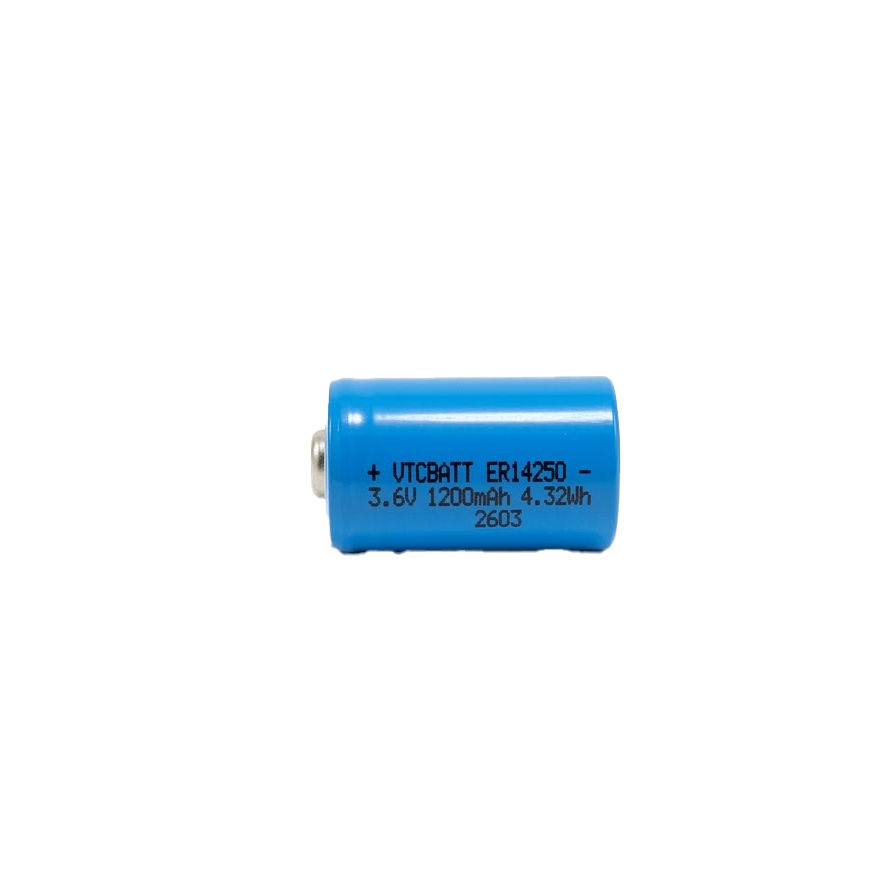 ER14250-TN 3.6V 1200mAh Li-SOCl2 Lithium Thionyl Chloride Battery for Smart water meters, Smart gas meters, AMR/AMI metering modules