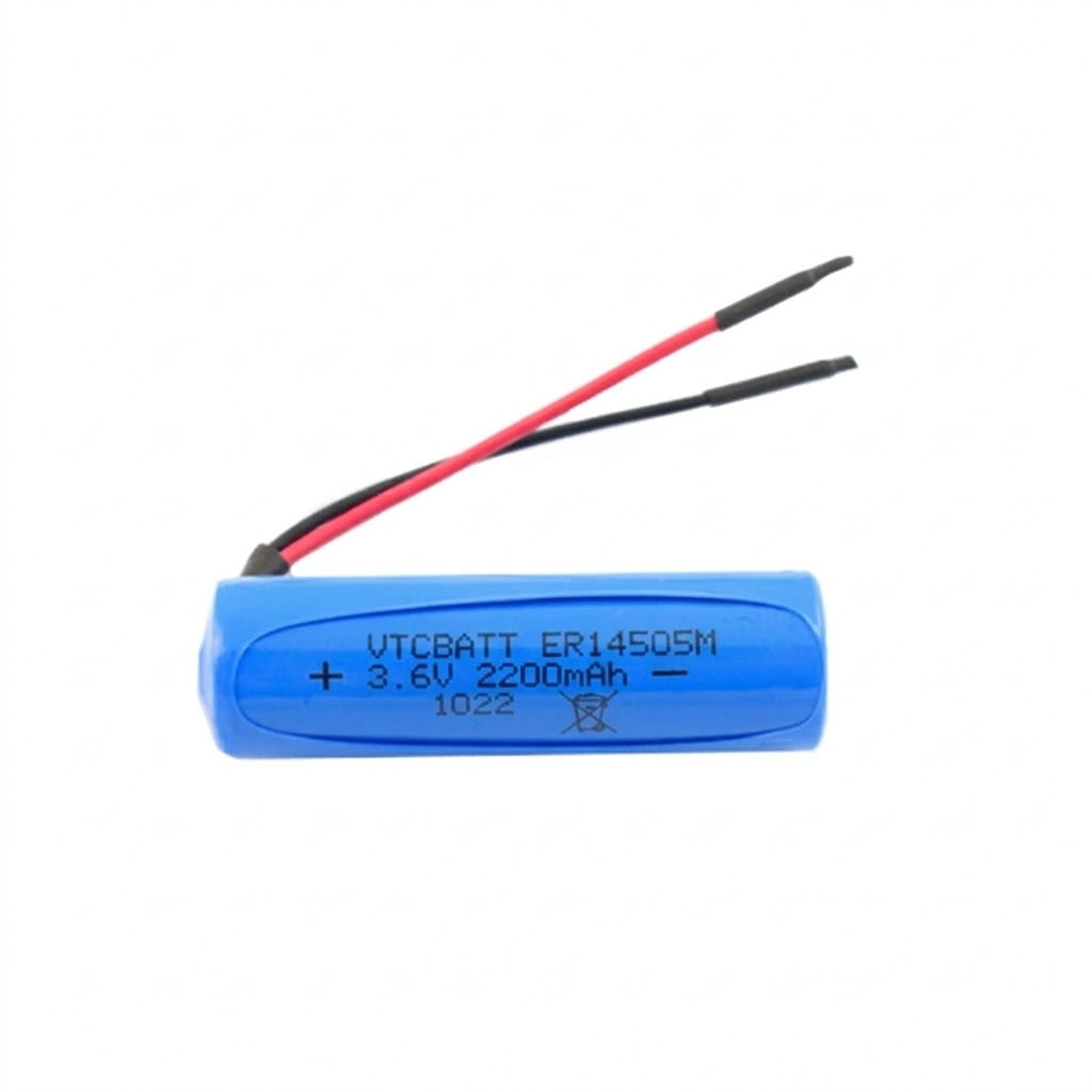 ER14505M 3.6V 2200mAh Li-SOCl2 Cylindrical Battery for Smart water meters, AMR/AMI utility metering modules, IoT environmental monitoring product view