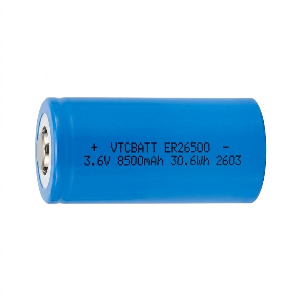 ER26500H 3.6V 8500mAh Lithium Thionyl Chloride Battery for Smart water meters, Industrial IoT data loggers, GPS asset trackers product view