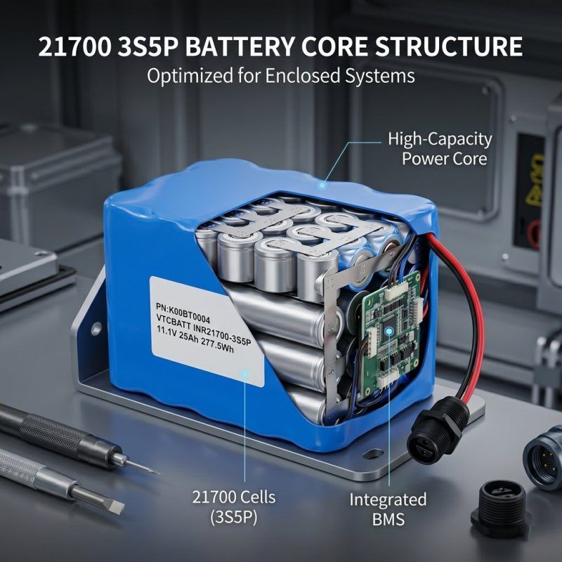 21700 3S5P Core Structure (21700 3S5P Structure)