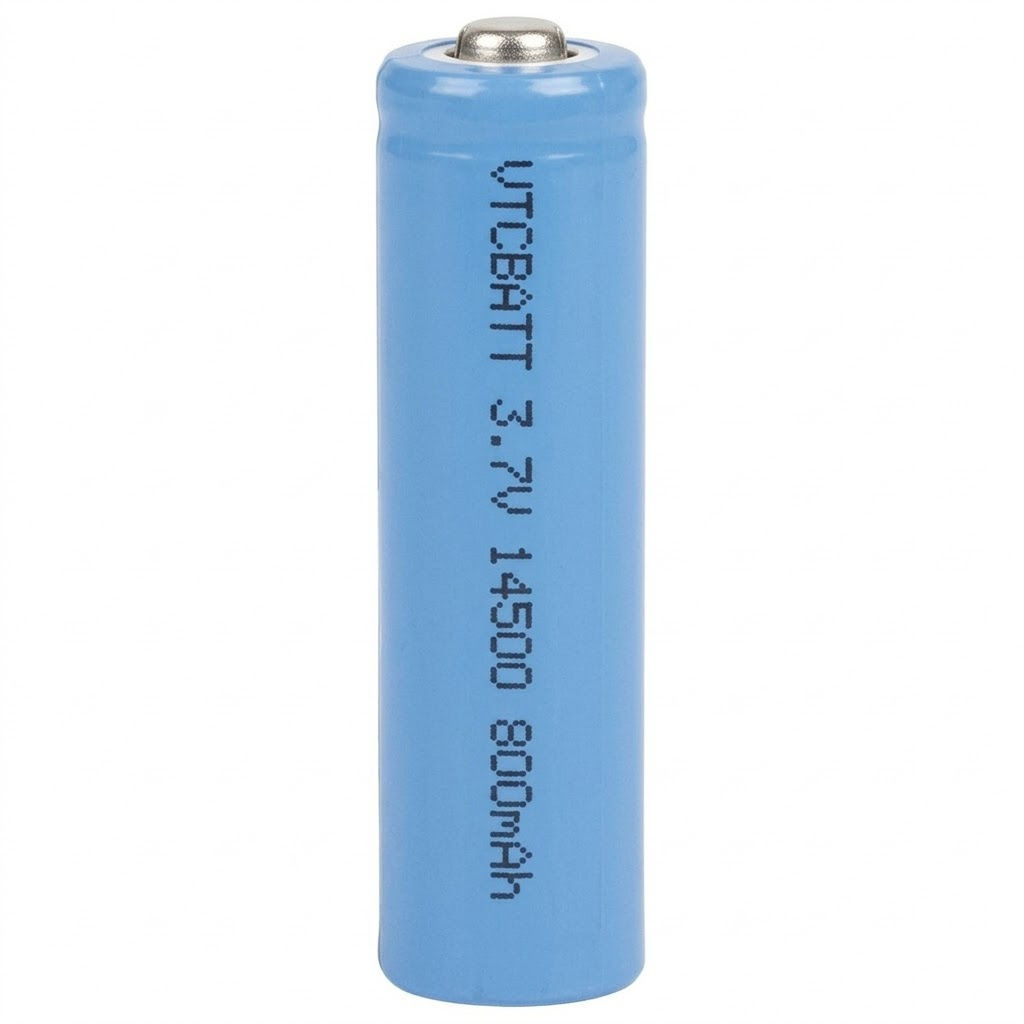 3.7v 14500 800mAh Lithium-ion Rechargeable Battery for security alarm system, Bluetooth device, LED flashlight product view
