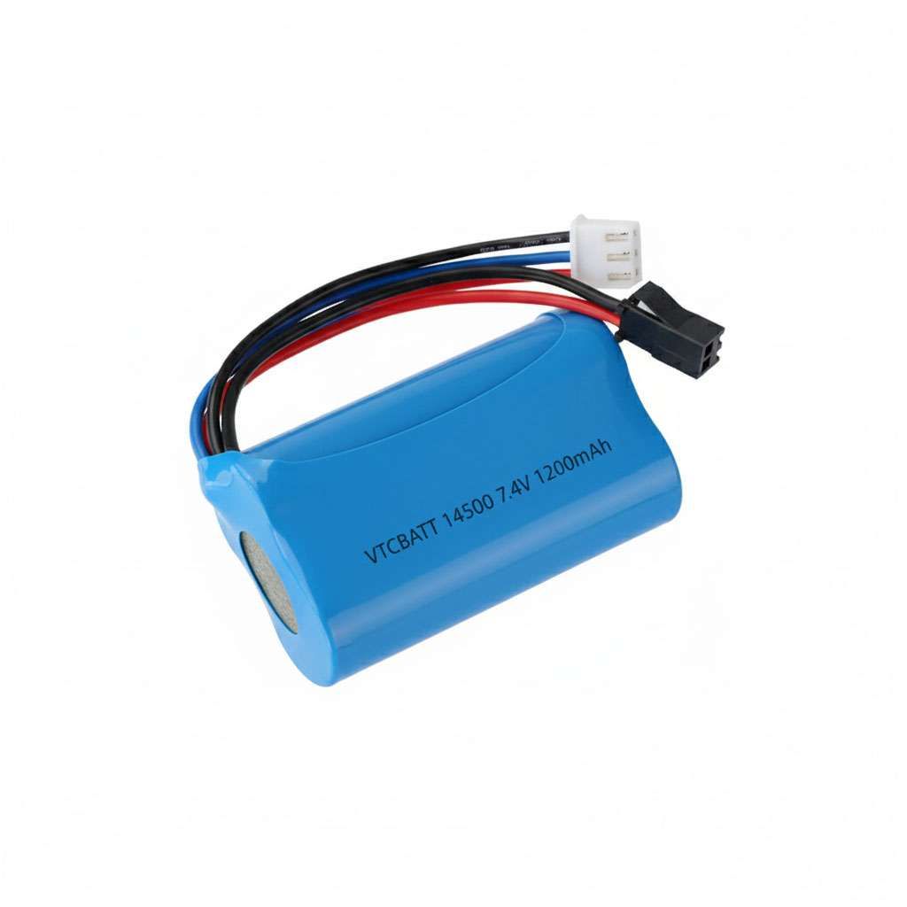 UN38.3,MSDS Certificated Li-Ion 14500 battery 7.4v 1200mAh for GPS Tracker product view