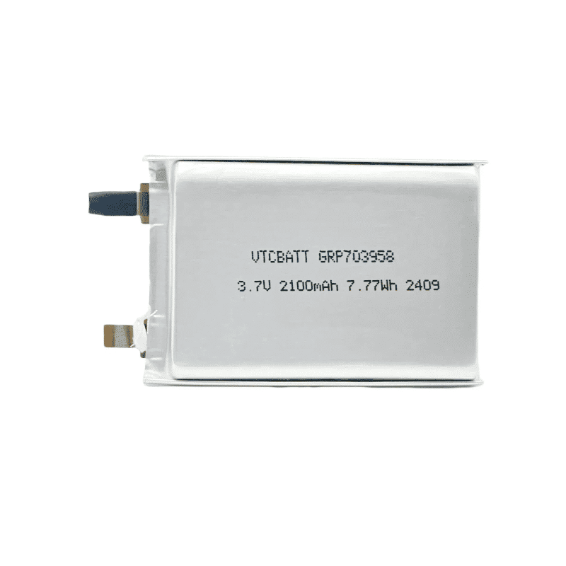 3.7V 2100mAh GRP703958 Low temperature battery for Cold Chain Trackers, GPS Trackers, and Heated Wearables