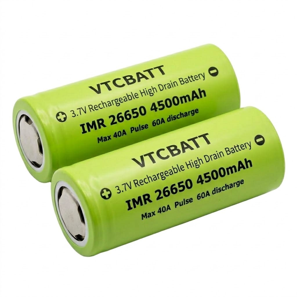 3.7V IMR26650 4500mAh High Drain Li-ion Battery Cell for power tools, flashlights, energy storage