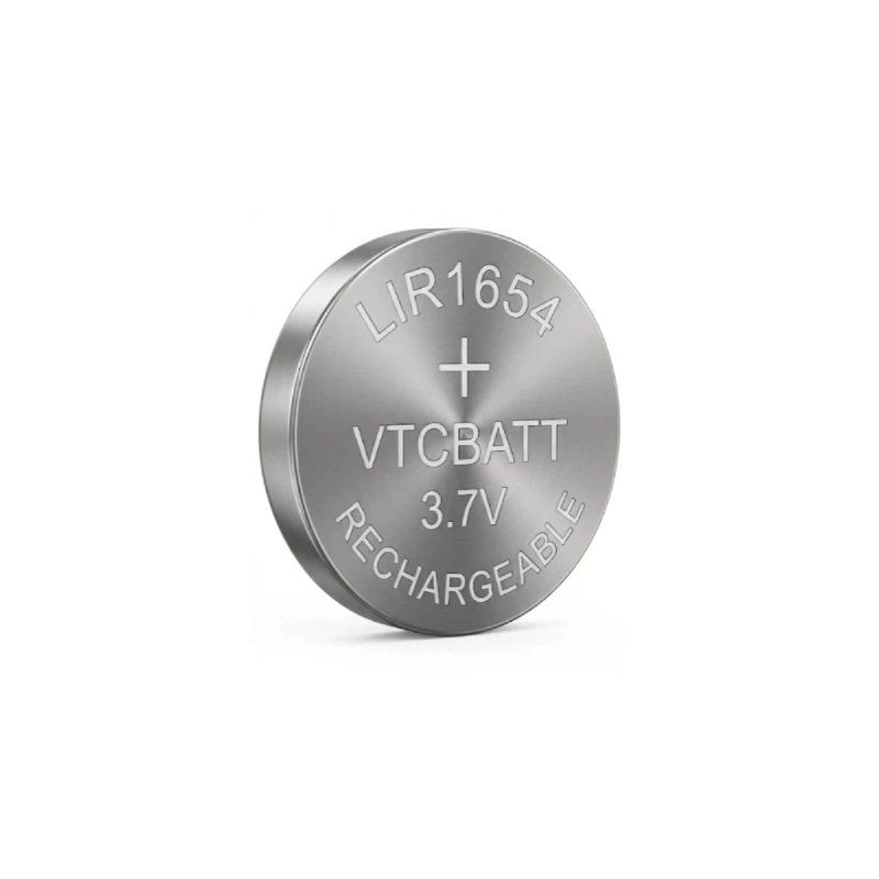 3.7V LIR1654 120mAh Lithium Battery Cell for Wearable devices, Bluetooth headsets, Smartwatches, Medical monitoring devices