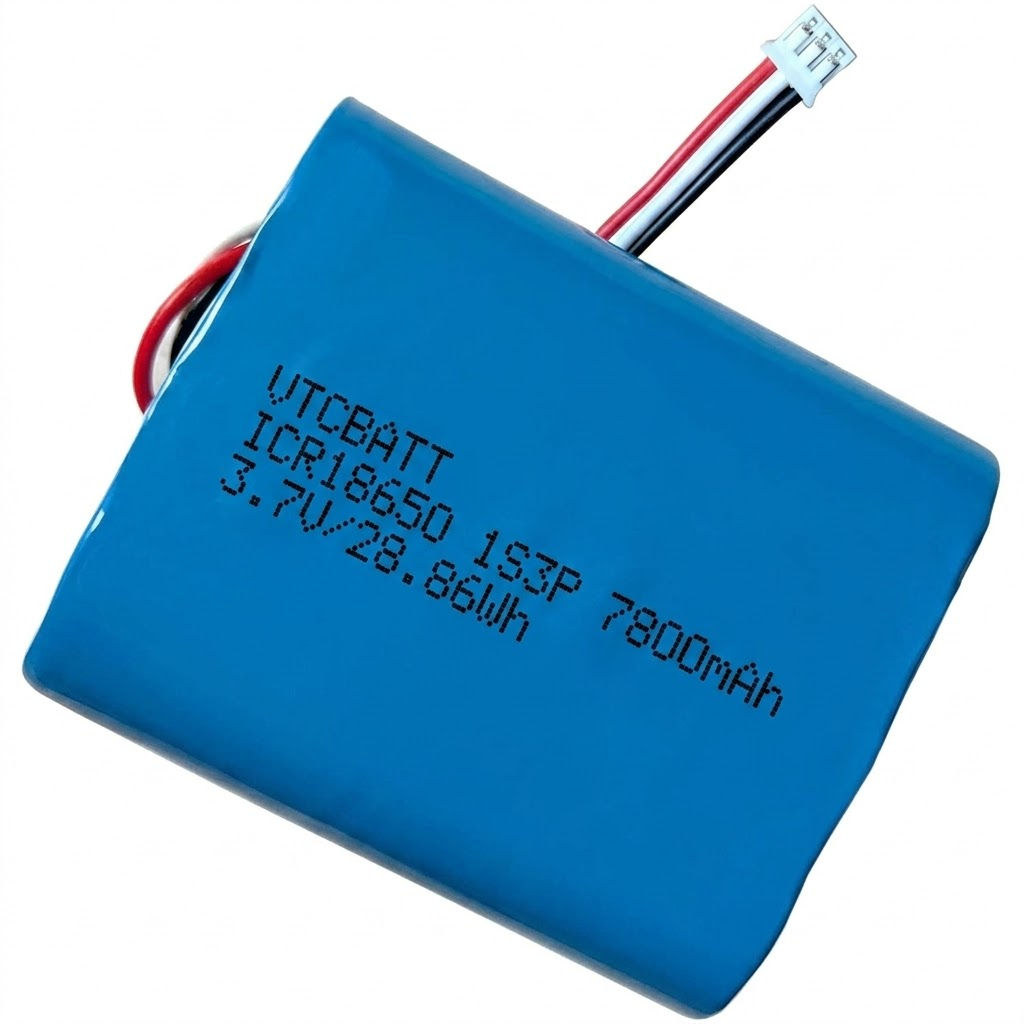 VTCBATT ICR18650-1S3P 3.7V 7800mAh Li-ion Battery Pack for IoT sensor modules, portable instruments, backup power systems product view