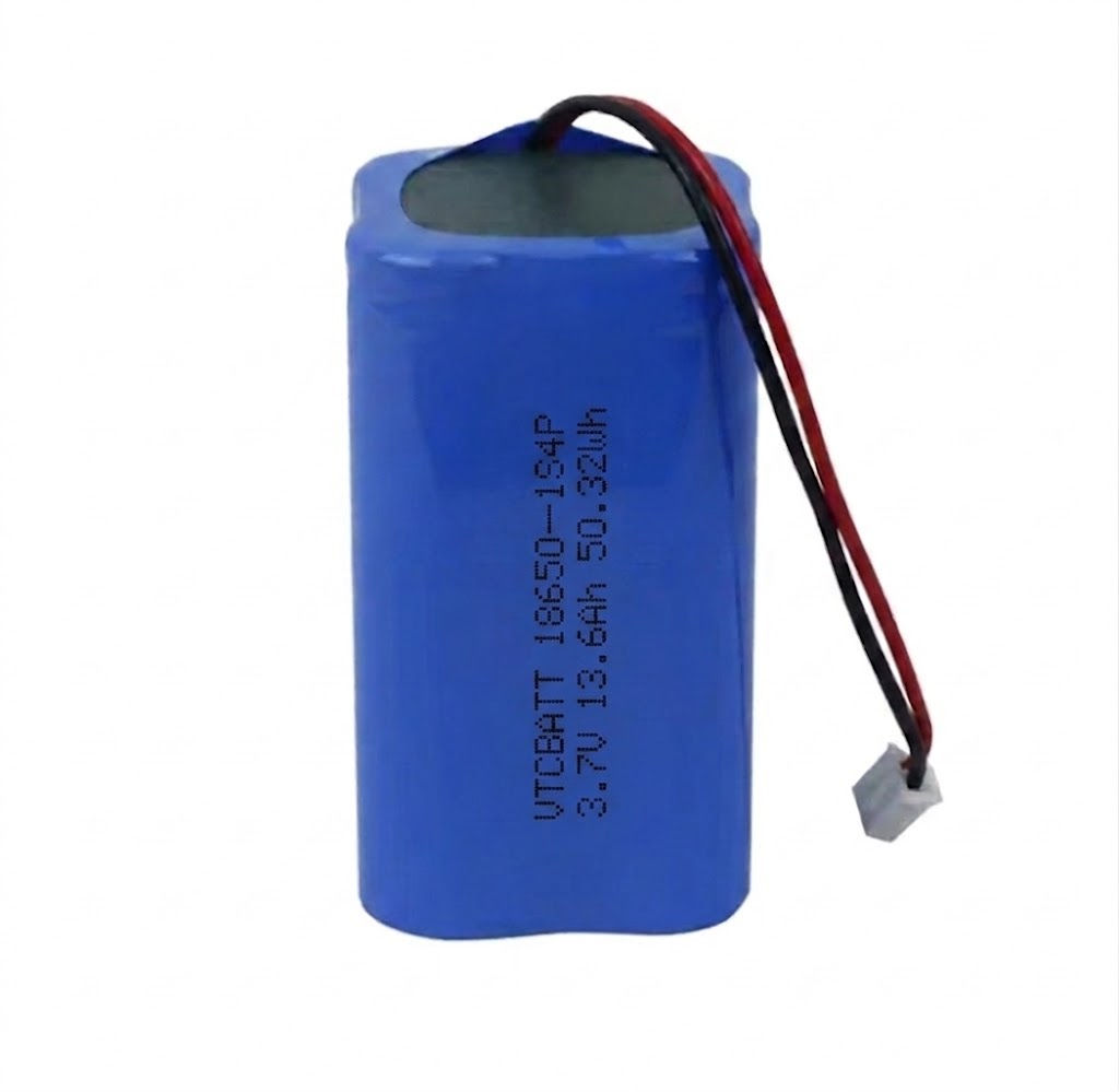 VTC18650-1S4P 3.6V 13.6Ah Li-ion Battery Pack for industrial control devices, portable monitoring equipment, backup power modules product view