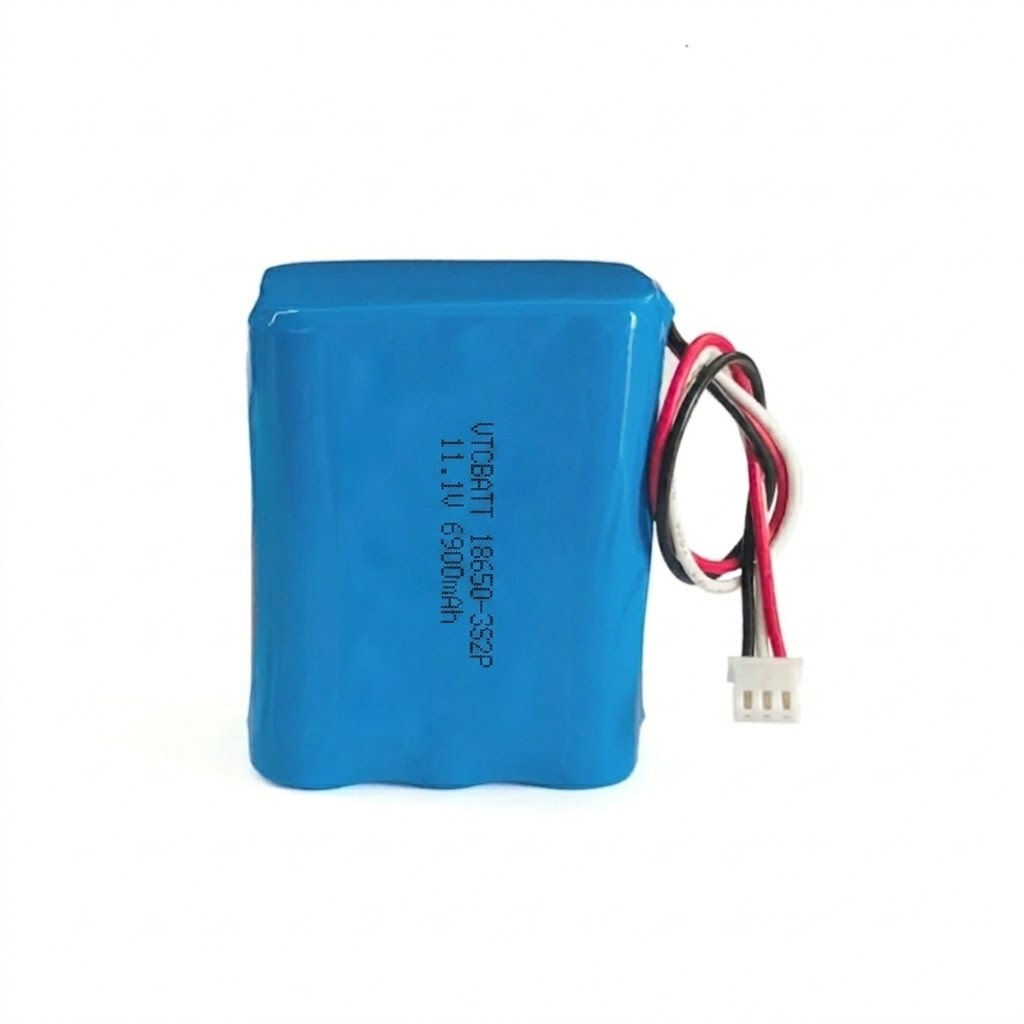 VTC18650-3S2P 11.1V 6900mAh Lithium-ion Battery Pack for Medical Monitoring, Industrial Sensors, IoT Devices product view