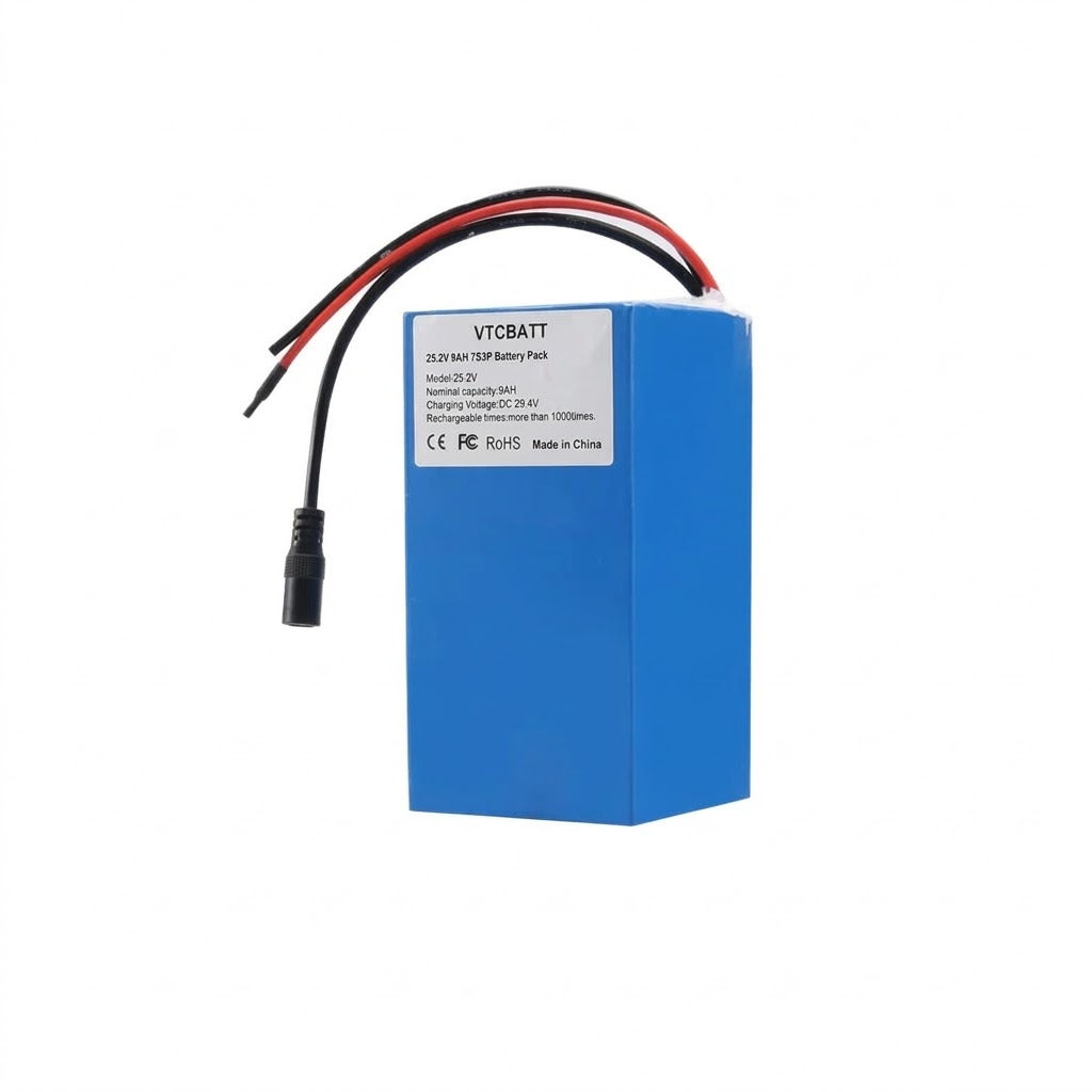 VTC18650-7S3P 25.2V 9000mAh Lithium-Ion Battery Pack for E-bike controllers, portable power modules, industrial backup devices product view
