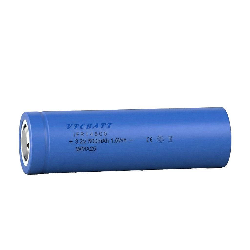 LFP14500 3.2V Lifepo4 Lithium Battery for Solar Garden/Path Lights, Security Sensors, Electric Toothbrushes & Shavers, Remote Controls & Toys