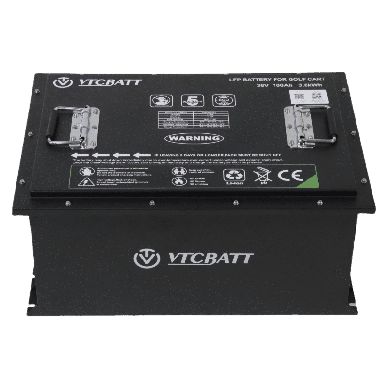 VTCBATT 36V 100Ah LiFePO4 Lithium Golf Cart Battery | Drop-In Replacement | Compatiable with EZGO, Yamaha & Club car product view
