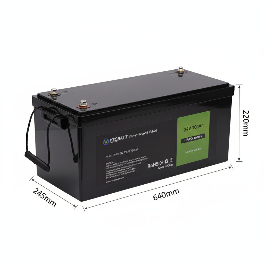 Ultra long cycle life and lightweight Lifepo4 24V 300Ah battery for CCTV & perimeter security, home energy storage, signal solar towers product view
