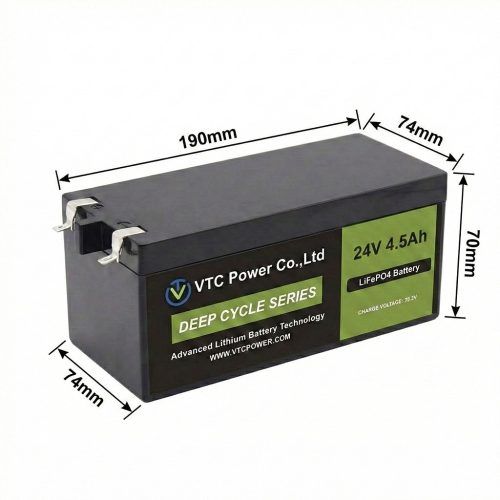 Ultra long cycle life and lightweight Lifepo4 24V 4.5Ah battery for LED Light Panels, Portable PA Systems, solar-powered security cameras product view