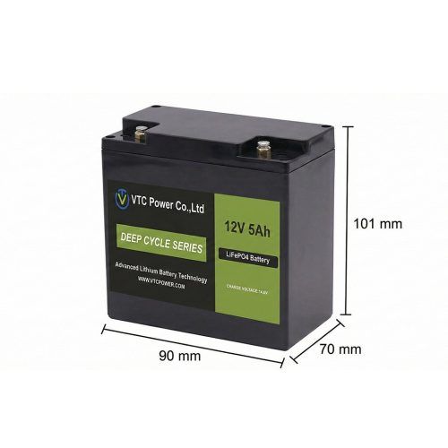 Ultra long cycle life and lightweight Lifepo4 24V 5Ah battery for portable power stations, solar street lighting, remote cabin power product view