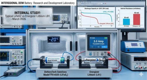 LiFeS2 vs. Energizer Lithium in Extreme High-Drain Tests