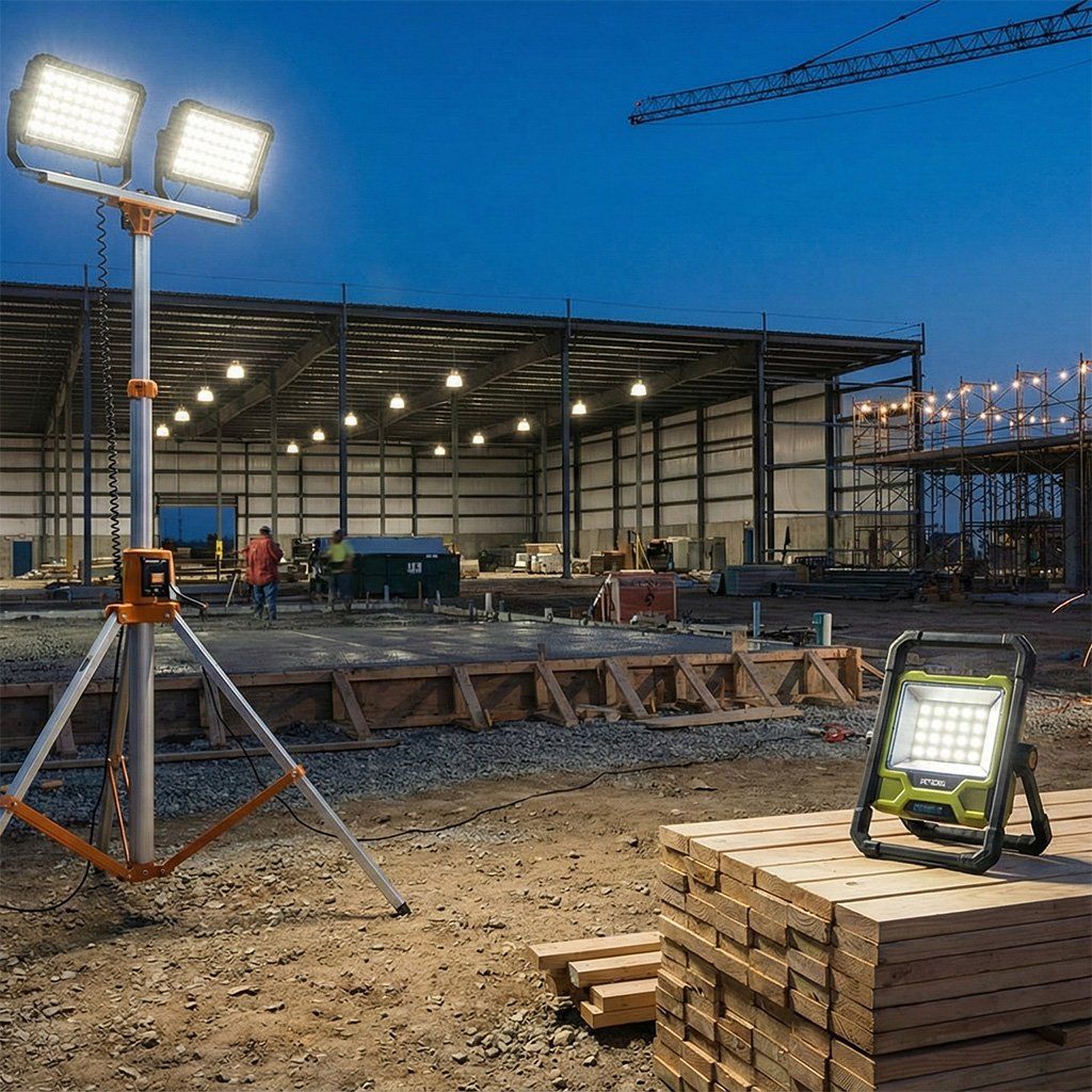 Battery for industrial work lights