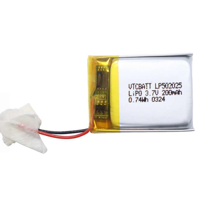 VTC-LP502025 3.7V 200mAh Lithium Polymer Battery Pack