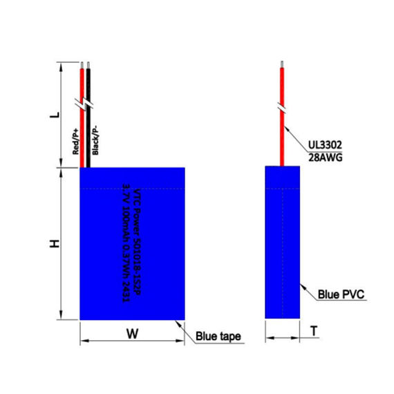 Drawing of battery pack
