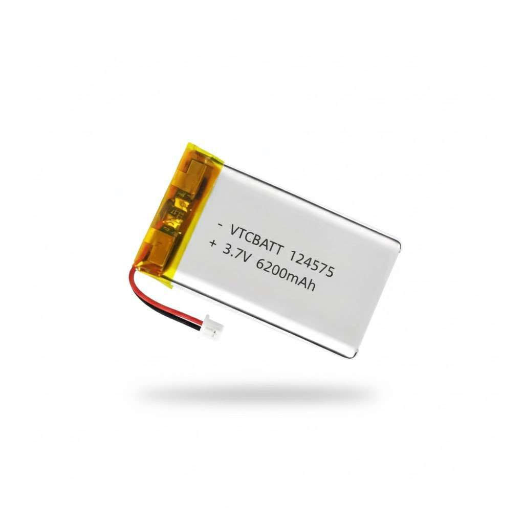 3.7V 6200mah 124575 lithium polymer battery product view