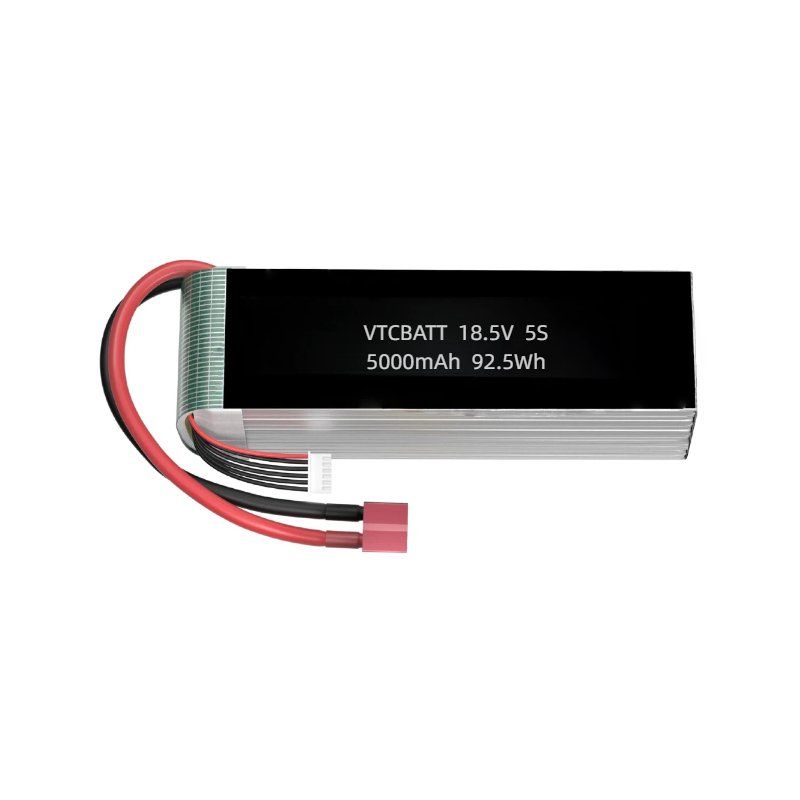 High Discharge/High Power 18.5V 5S 5000mAh Li-Po Battery for Rescue-Hero Coast Guard Search & Rescue Heli, Teleoperated Robot, FPV Drone