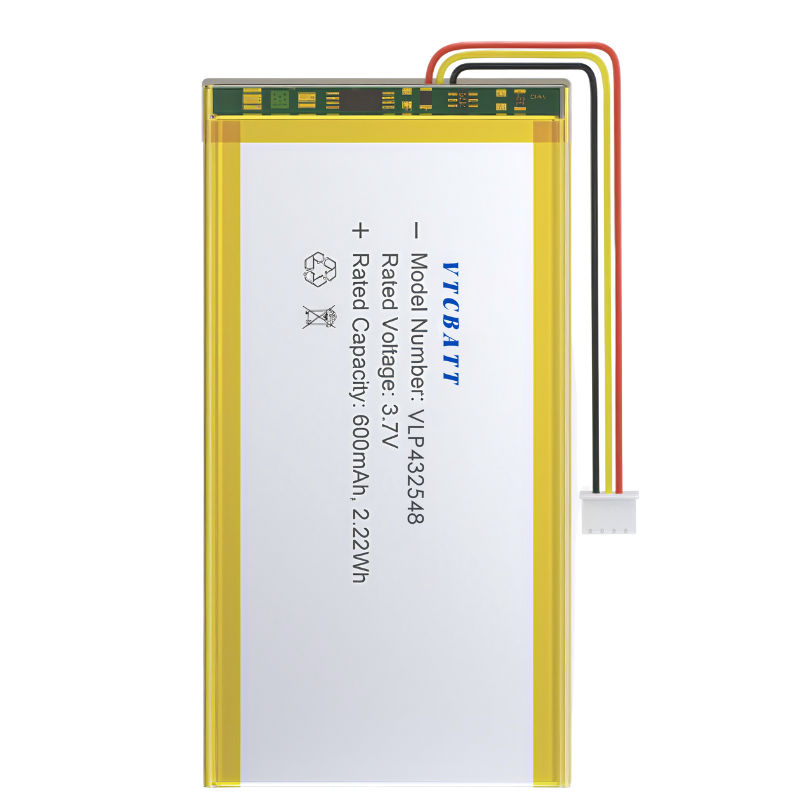Lithium Polymer Battery Pack 3.7v 432548 600mah