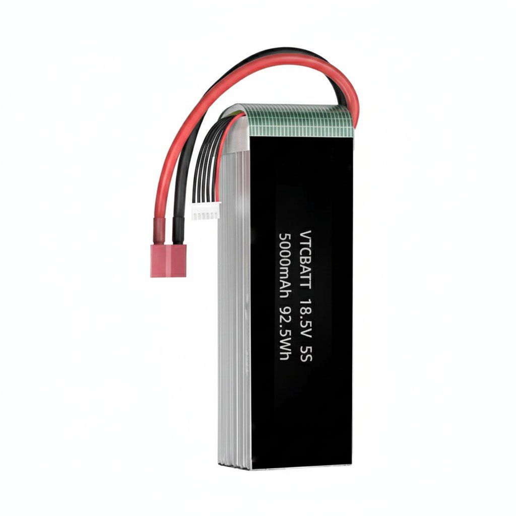 High Discharge/High Power 18.5V 5S 5000mAh Li-Po Battery for Rescue-Hero Coast Guard Search & Rescue Heli, Teleoperated Robot, FPV Drone product view