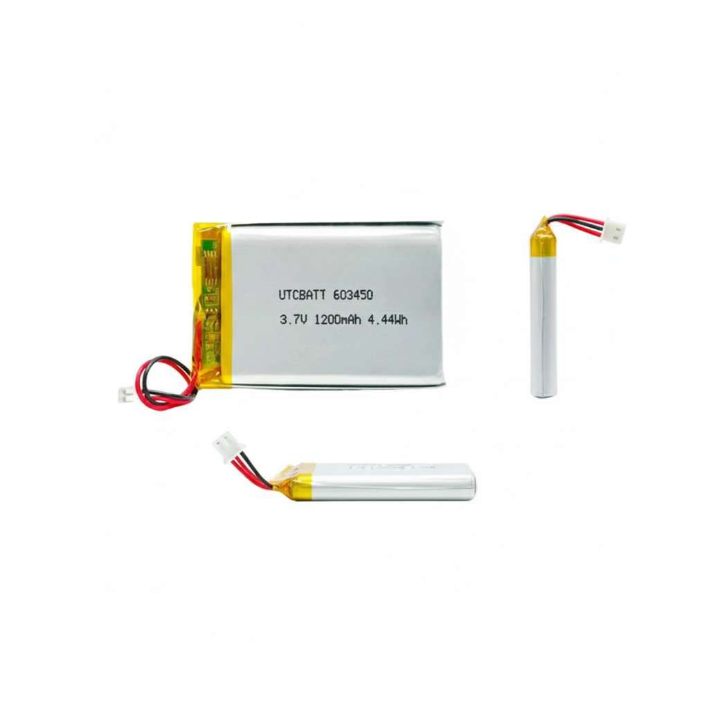 1200mah 3.7V 603450 lipo battery for Smart home security devices, Portable medical instruments, GPS asset trackers product view