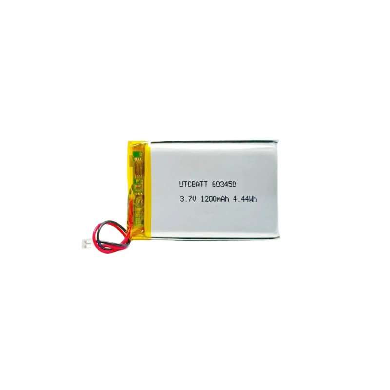 1200mah 3.7V 603450 lipo battery for Smart home security devices, Portable medical instruments, GPS asset trackers