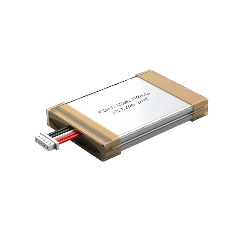 Lithium polymer battery pack 603862 1700mAh 3.7V product view